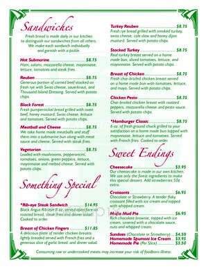 Sorrento's Food & Spirits - Flushing, MI menu_pic
