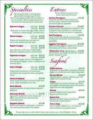 Sorrento's Food & Spirits - Flushing, MI menu_pic