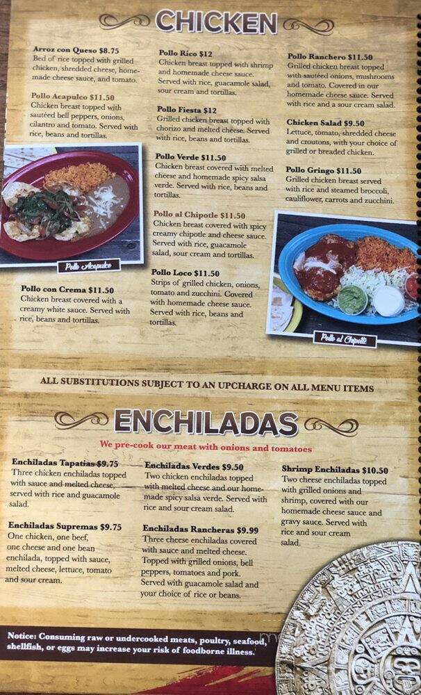 El Potrero Mexican Restaurant - Flint, MI menu_pic