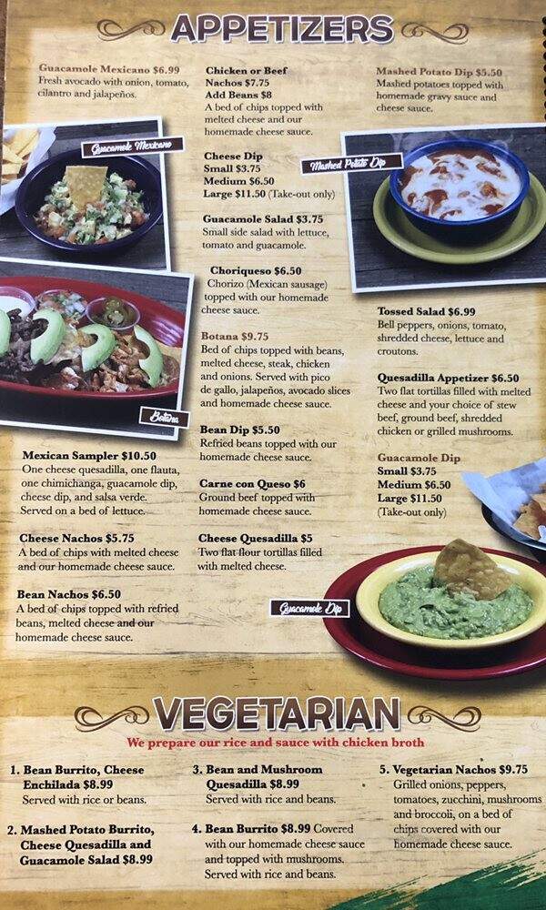 El Potrero Mexican Restaurant - Flint, MI menu_pic