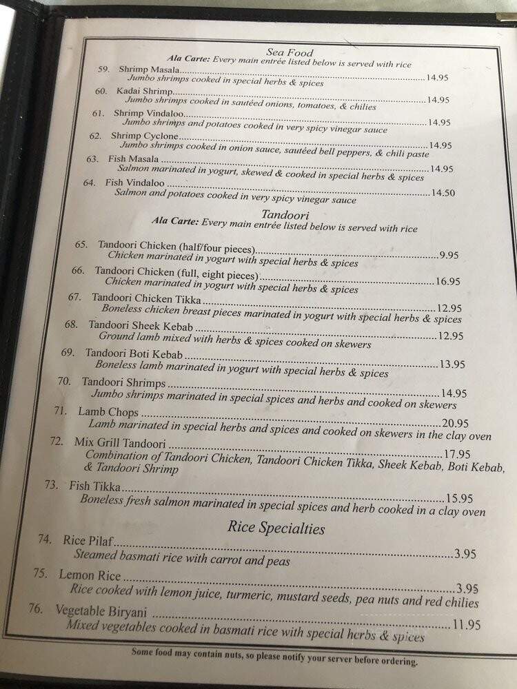 Grill Of India - Flint, MI menu_pic