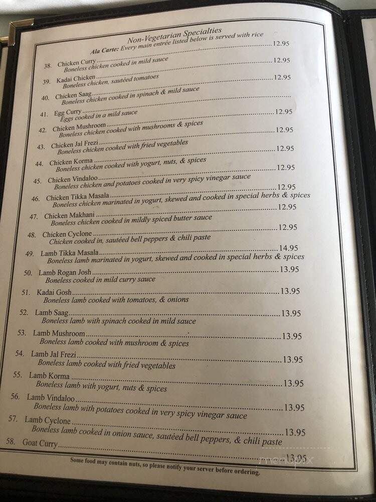 Grill Of India - Flint, MI menu_pic