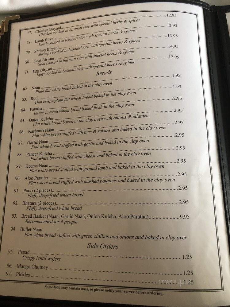 Grill Of India - Flint, MI menu_pic