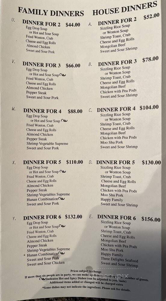 First Wok Chinese Restaurant - Grand Rapids, MI menu_pic