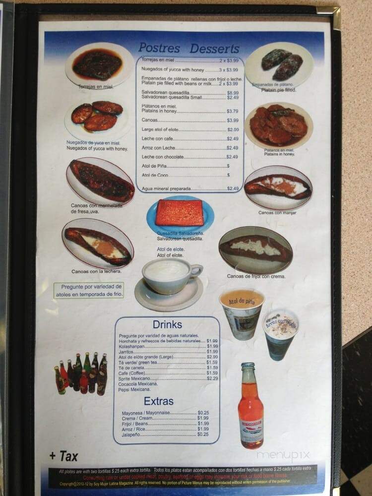 Restaurant Y Pupuseria - Grand Rapids, MI menu_pic