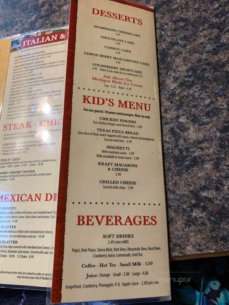 Piazzano's - Lansing, MI menu_pic