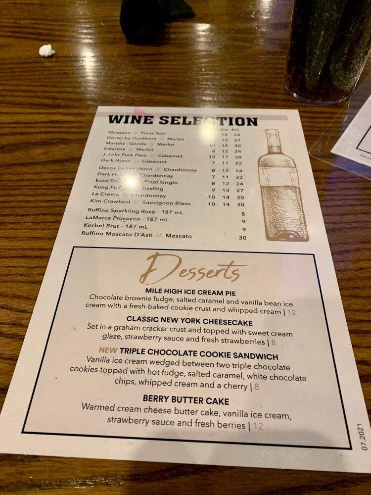 Champps Restaurant & Bar - Lansing, MI menu_pic