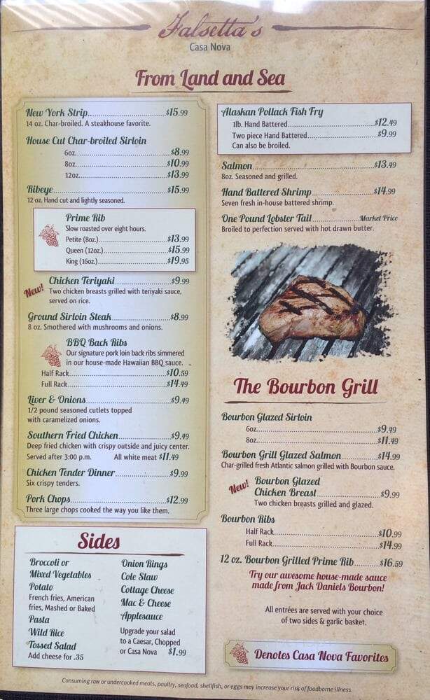 Falsetta's Restaurant & Lounge - Lansing, MI menu_pic