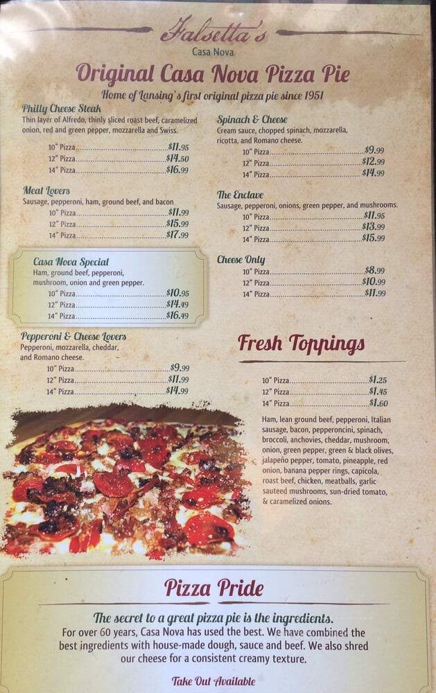 Falsetta's Restaurant & Lounge - Lansing, MI menu_pic