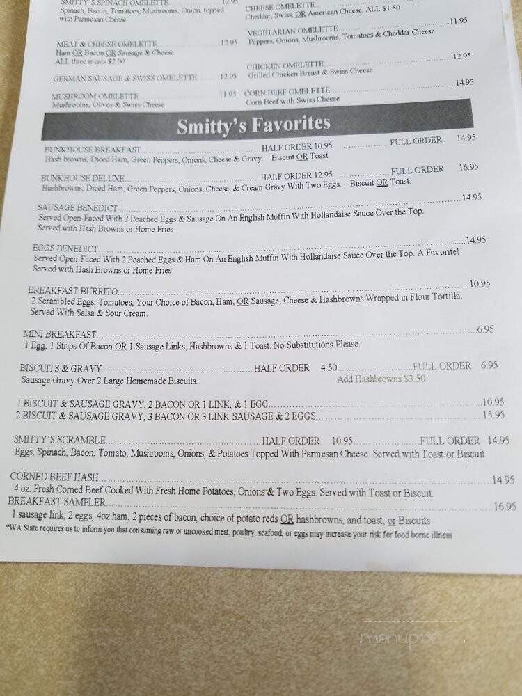 Smitty's Family Restaurant - Drumheller, AB menu_pic
