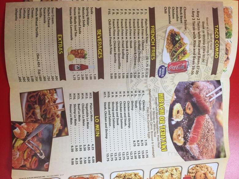 Sunny Restaurant - Orono, ON menu_pic