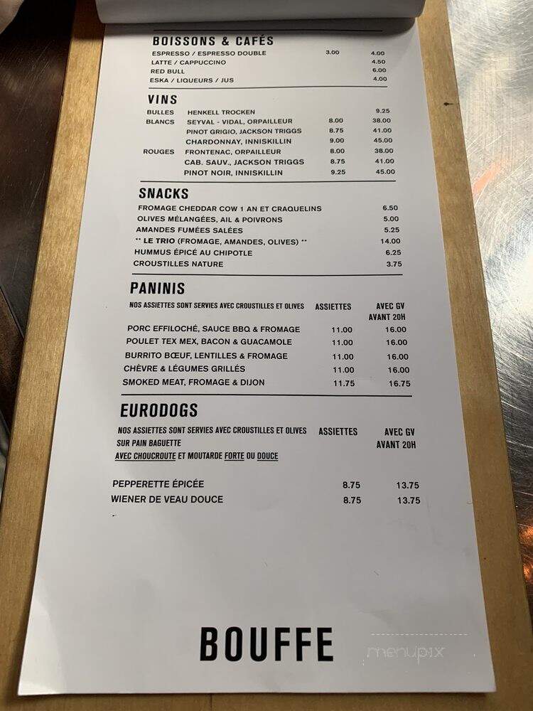 Benelux Brewpub and Cafe - Montreal, QC menu_pic