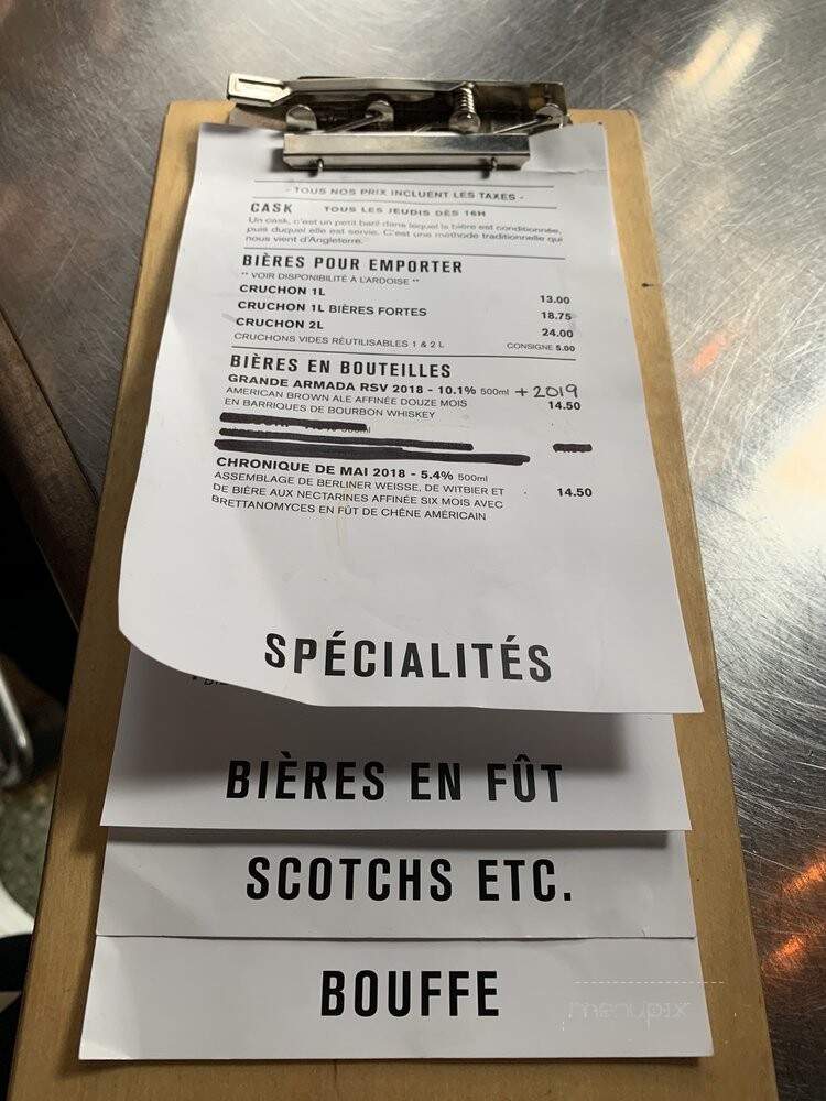 Benelux Brewpub and Cafe - Montreal, QC menu_pic