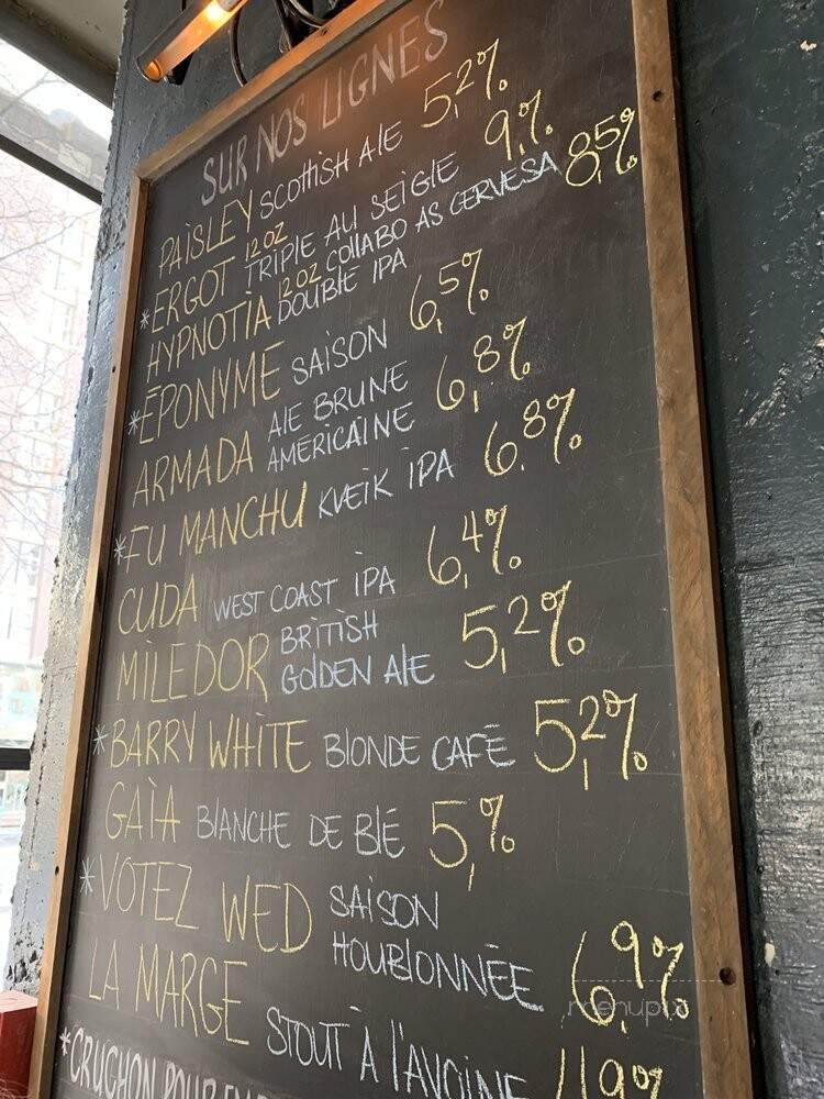 Benelux Brewpub and Cafe - Montreal, QC menu_pic