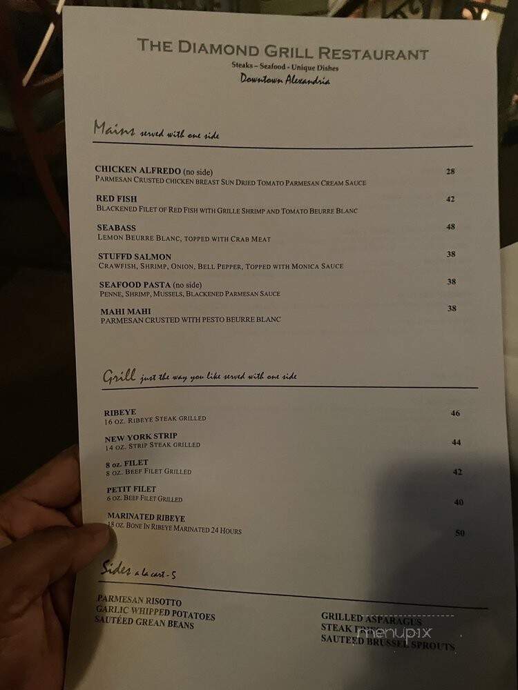 Diamonds Grill Restaurant - Oshawa, ON menu_pic