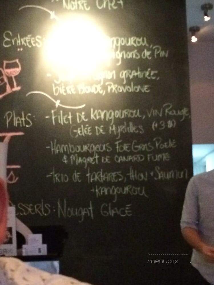 Restaurant Carte Blanche - Montreal, QC menu_pic