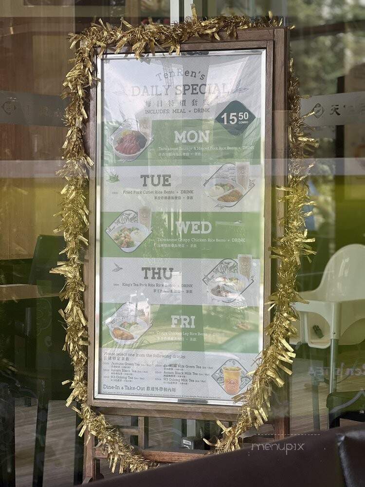 Ten Ren's - Tea & Ginseng - Toronto, ON menu_pic