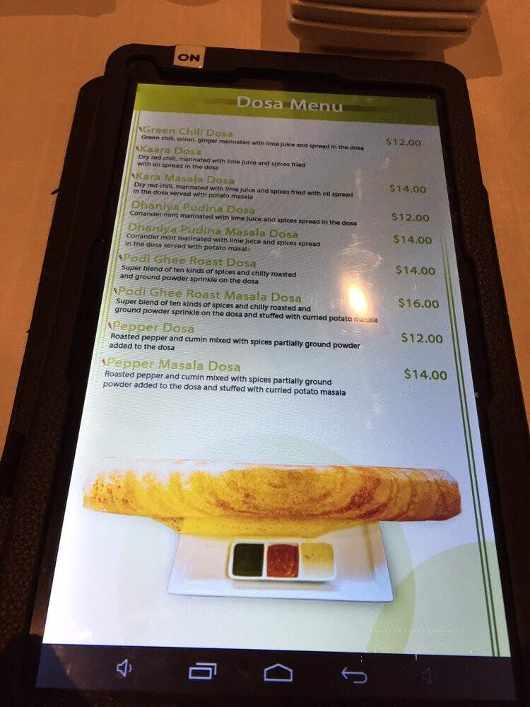 Madras Dosa Hut - Toronto, ON menu_pic