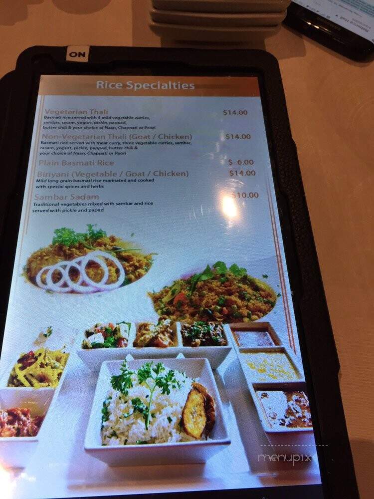 Madras Dosa Hut - Toronto, ON menu_pic