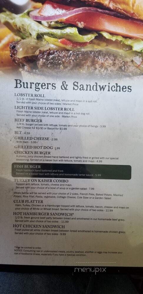 Rossman Lakeview Restaurant & Camping - Rossburn, MB menu_pic