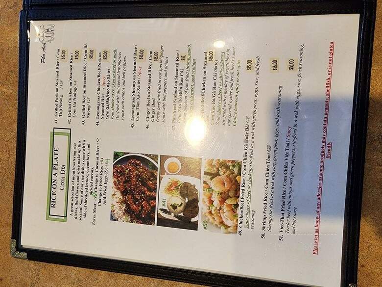 Pho Anh Vietnamese Cuisine - Edmonton, AB menu_pic