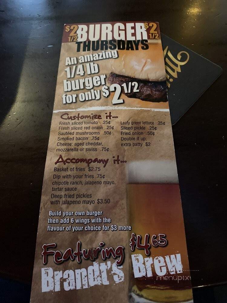 Brandts Creek Neighborhood Pub - Kelowna, BC menu_pic