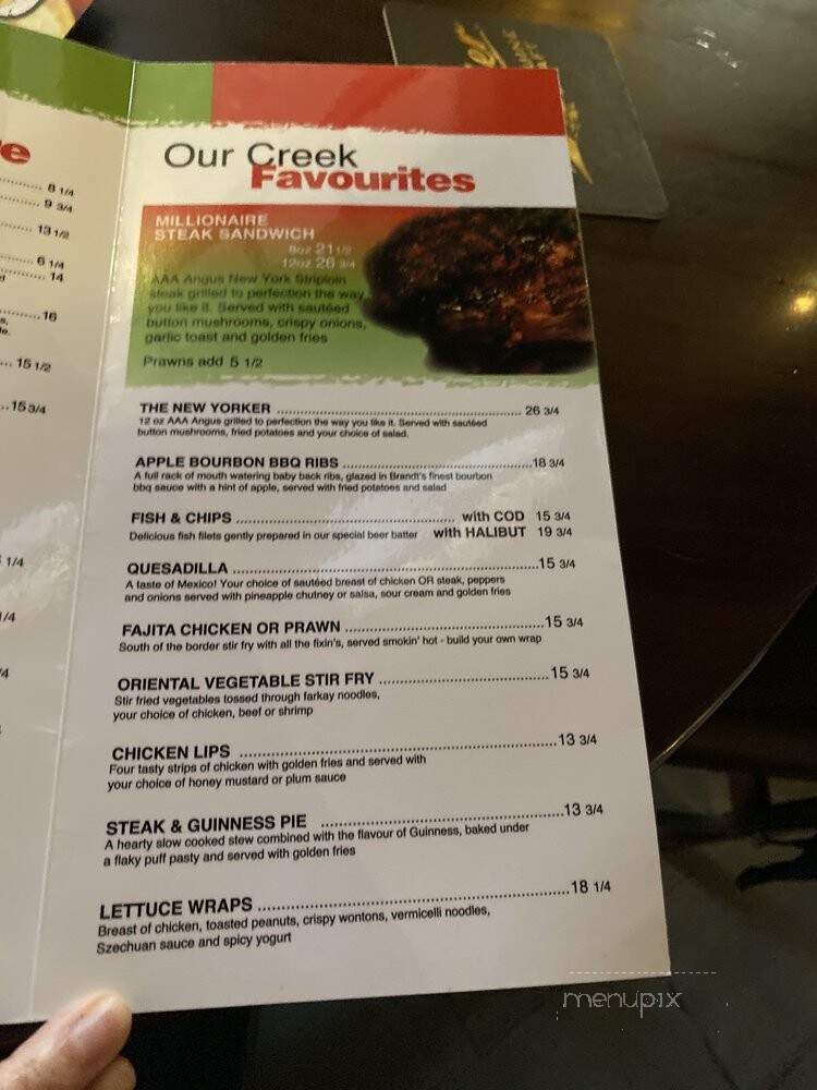 Brandts Creek Neighborhood Pub - Kelowna, BC menu_pic