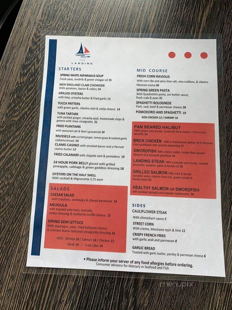 The Landing Restaurant - Stoney Creek, ON menu_pic