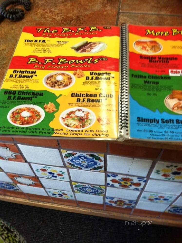 Senor Froggy Restaurant - Kamloops, BC menu_pic