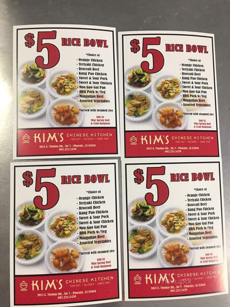 Kin's Chinese Food - Toronto, ON menu_pic