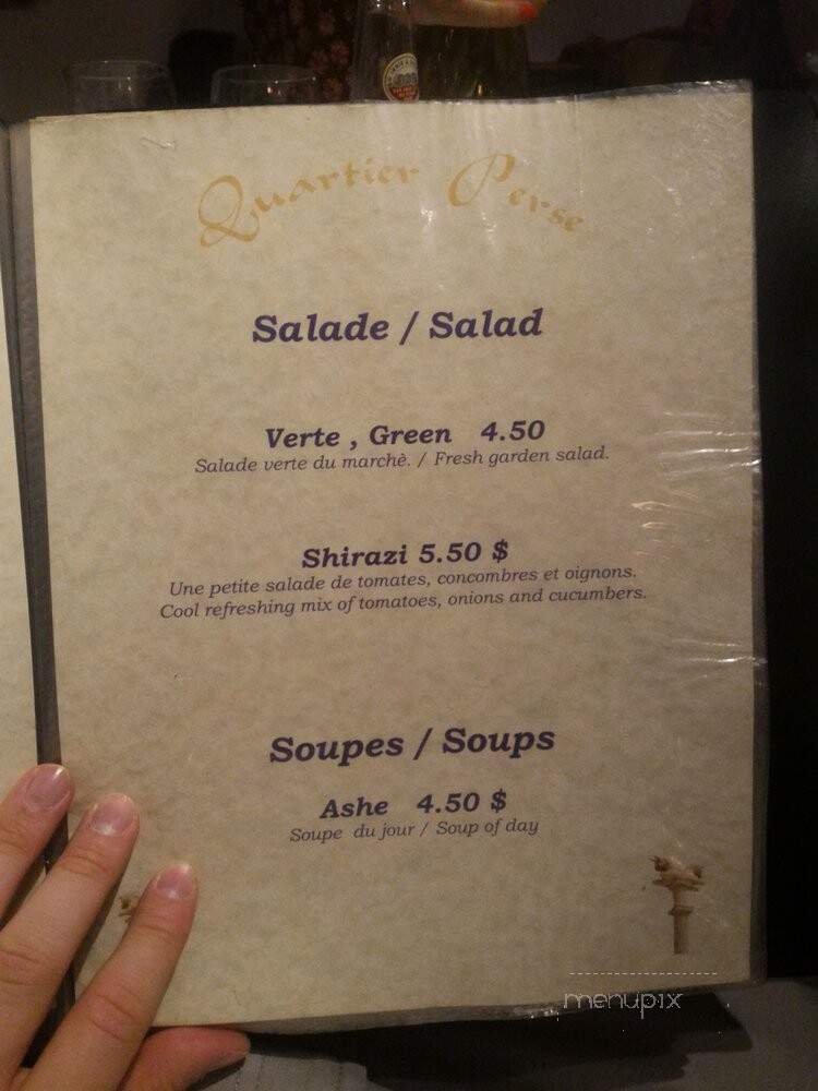 Quartier-Perse - Montreal, QC menu_pic