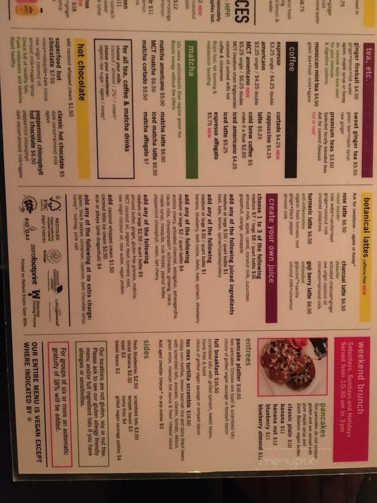 Fresh On Spadina - Toronto, ON menu_pic