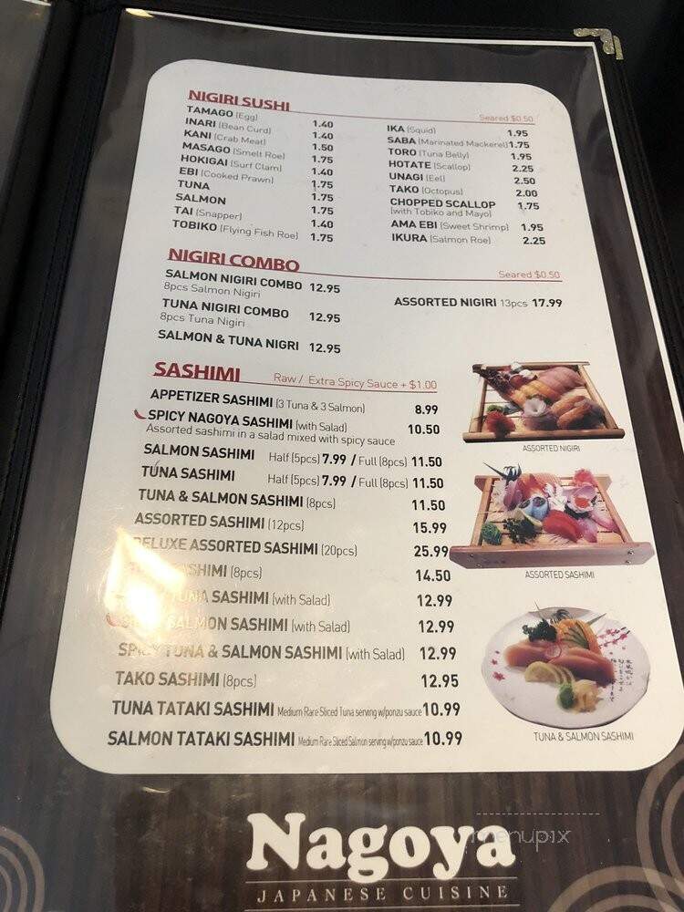 Nagoya Japanese Cuisine - Surrey, BC menu_pic
