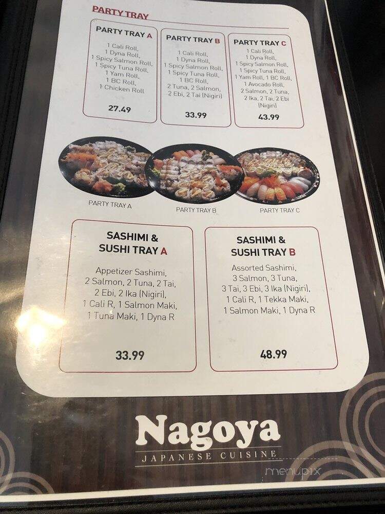 Nagoya Japanese Cuisine - Surrey, BC menu_pic