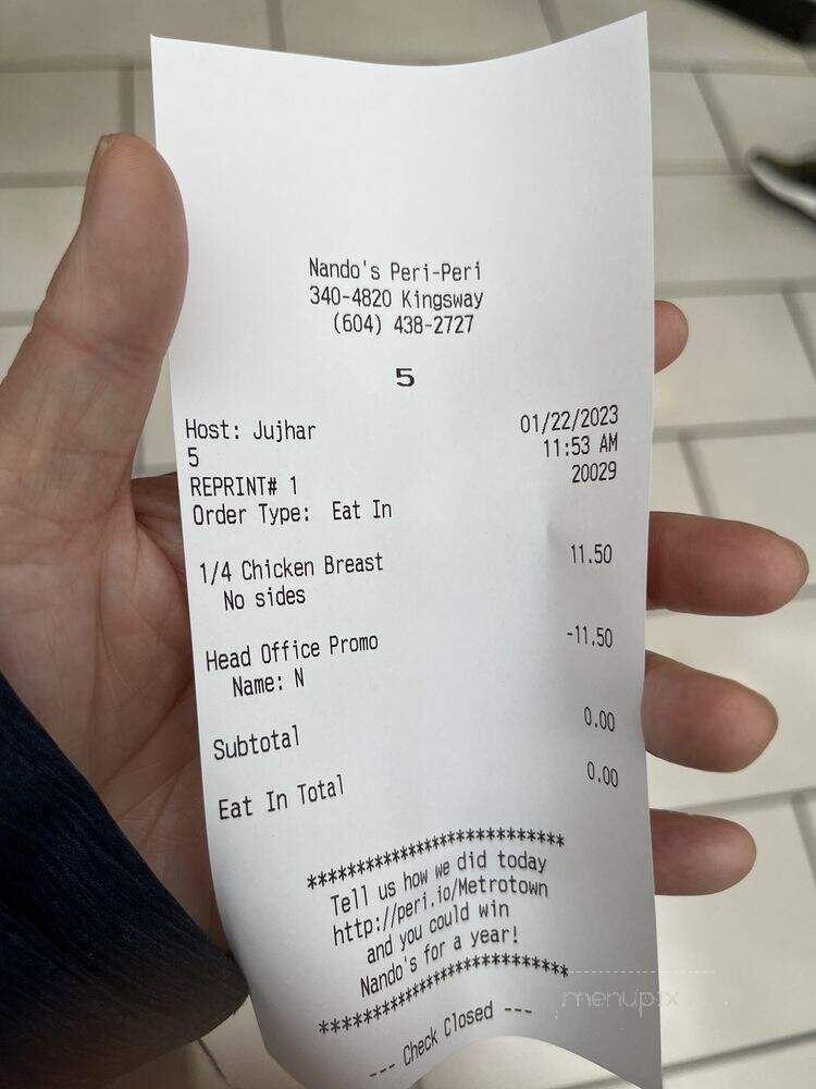 Nando's Chicken - Burnaby, BC