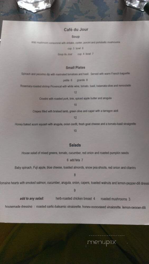 Cafe Du Jour - Woodbridge, ON menu_pic