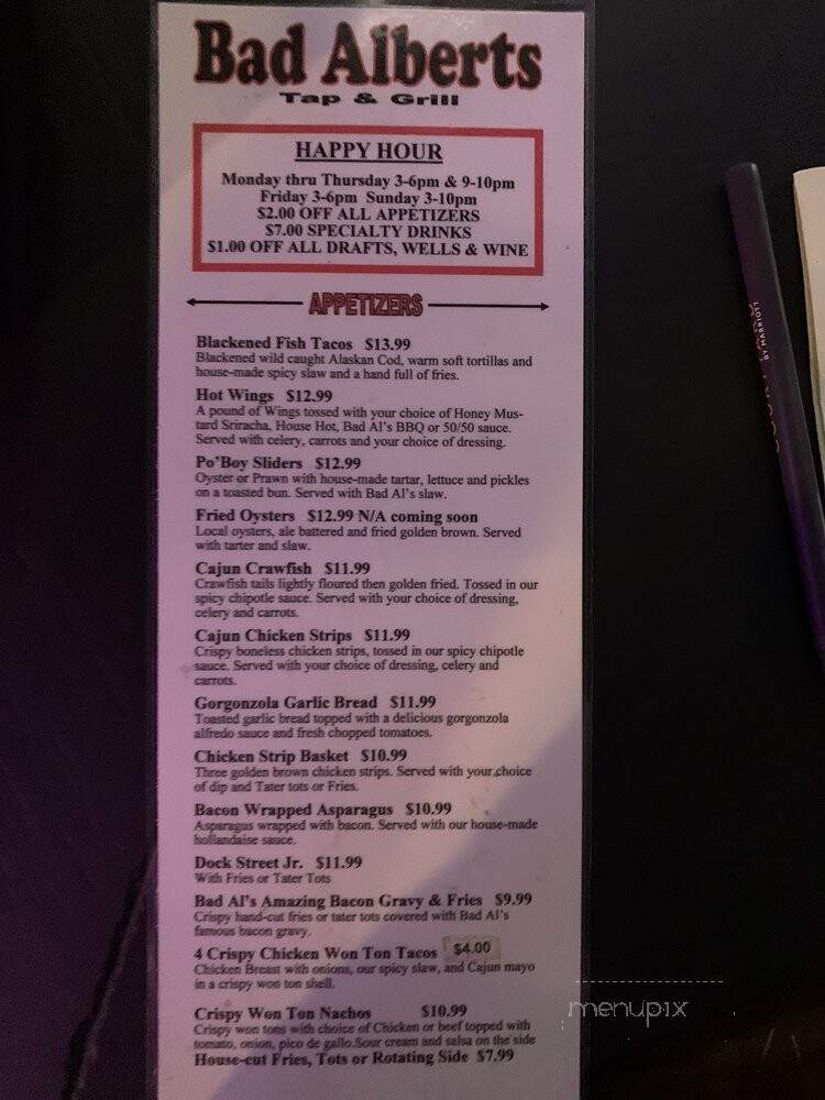 Peck's Tapp And Grill - Plattsville, ON menu_pic