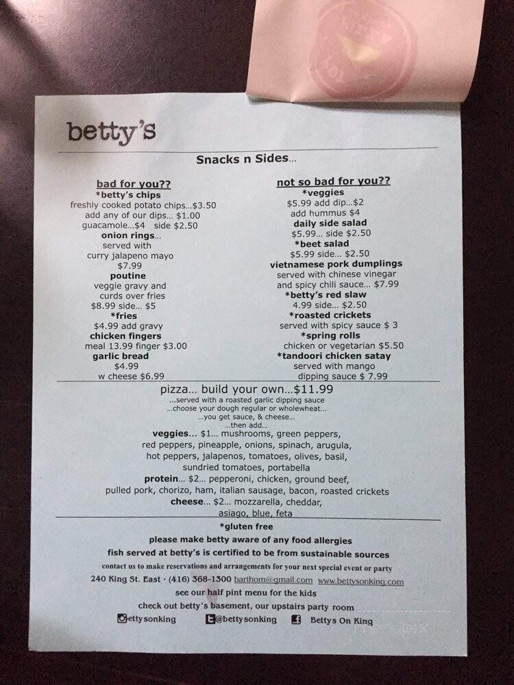 Betty's - Toronto, ON