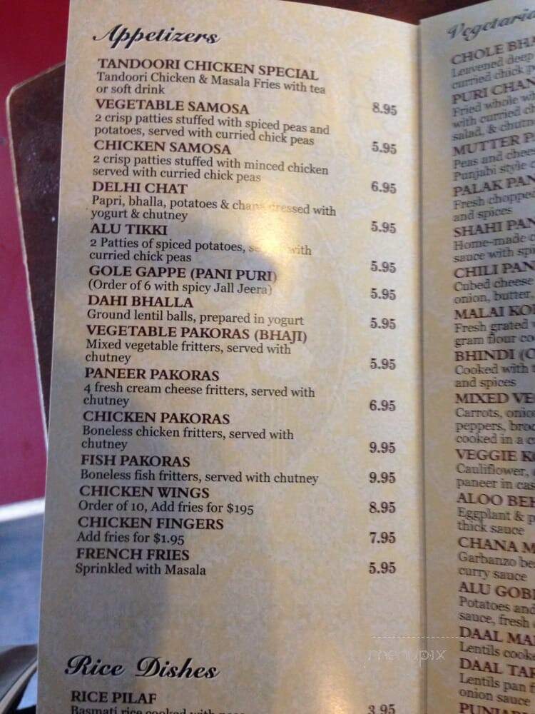 All India Sweets & Restaurant - Vancouver, BC menu_pic