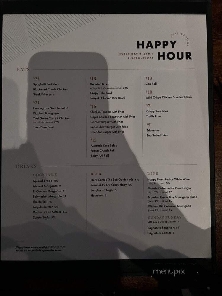 Cactus Club Cafe - Vancouver, BC menu_pic
