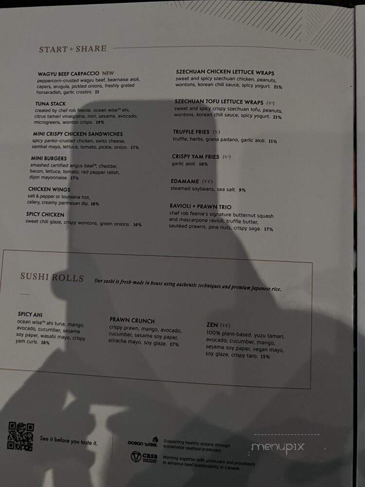 Cactus Club Cafe - Vancouver, BC menu_pic