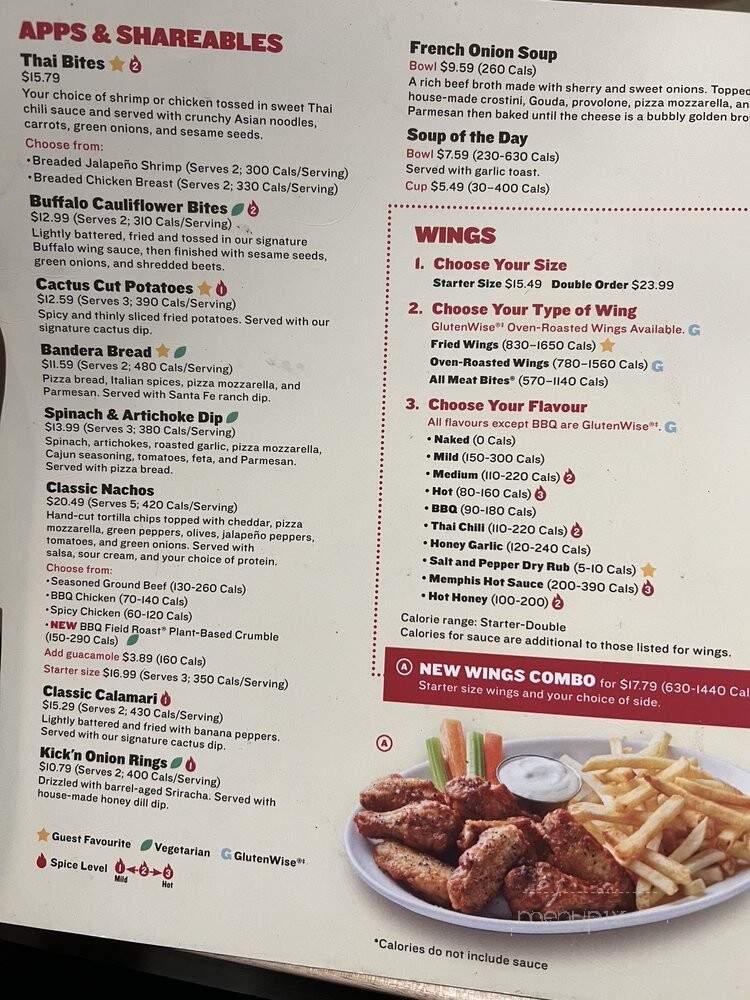 Boston Pizza - Toronto, ON menu_pic