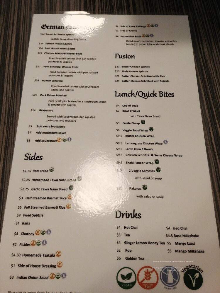 Paramjit's Kitchen - Revelstoke, BC menu_pic