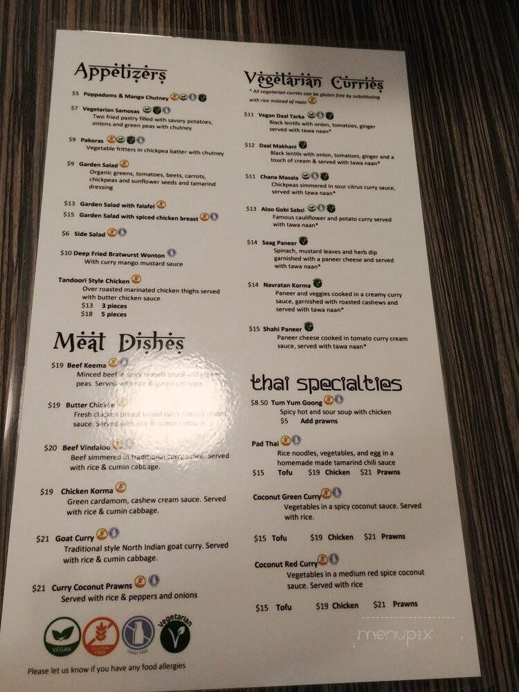 Paramjit's Kitchen - Revelstoke, BC menu_pic