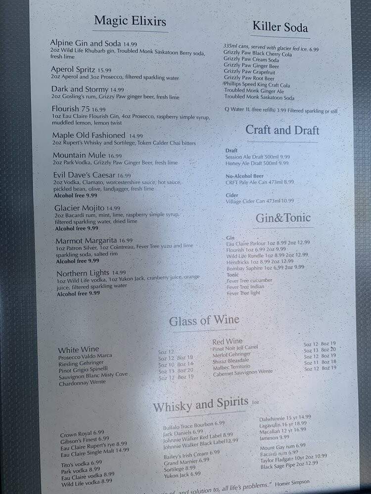 Evil Dave's Grill - Jasper, AB menu_pic