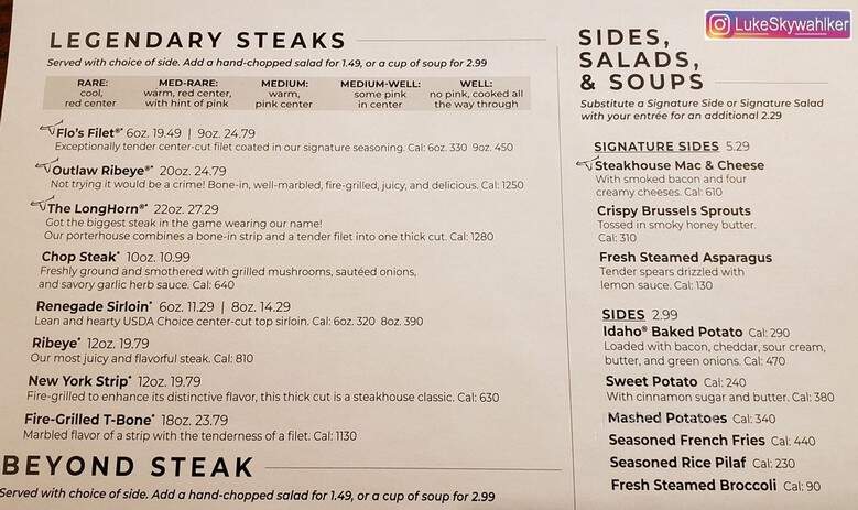 Longhorn's Texas Steakhouse - Winnipeg, MB menu_pic