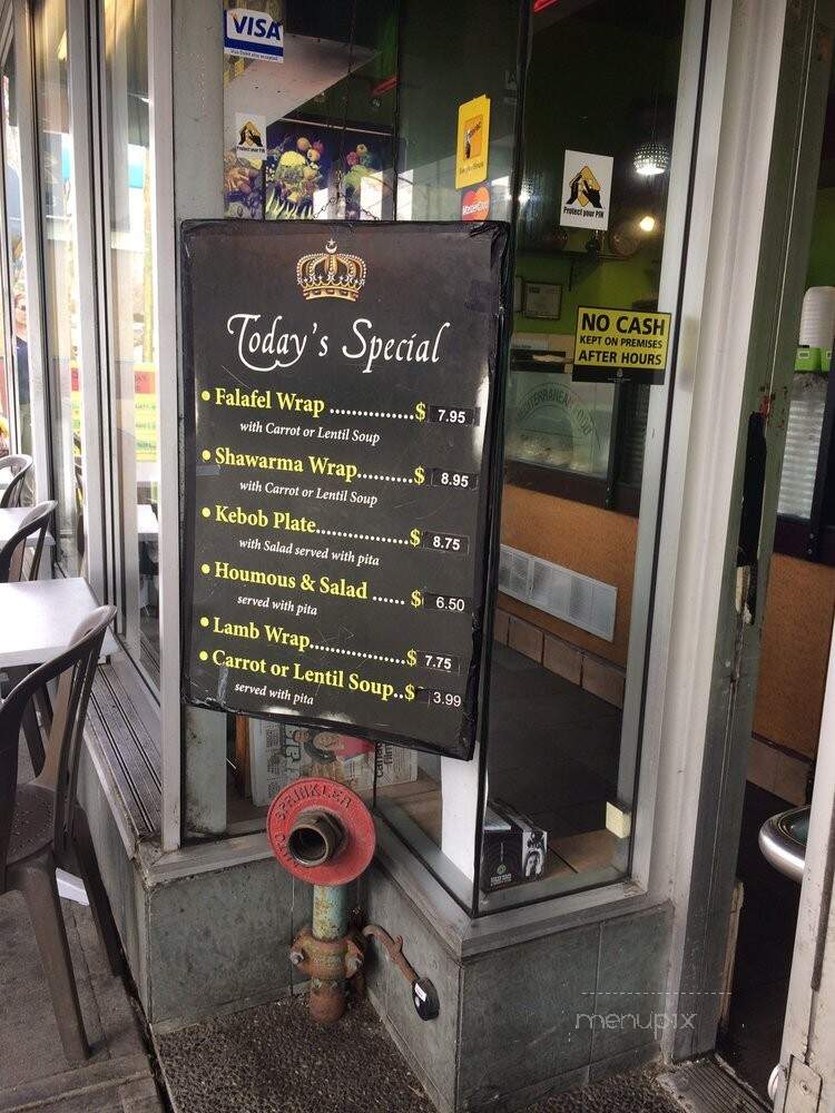 Falafel King Restaurant - Vancouver, BC menu_pic