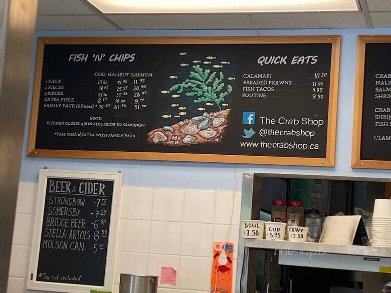 Crab Shop - North Vancouver District, BC menu_pic