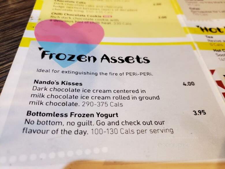 Nando's Chicken - Vancouver, BC menu_pic