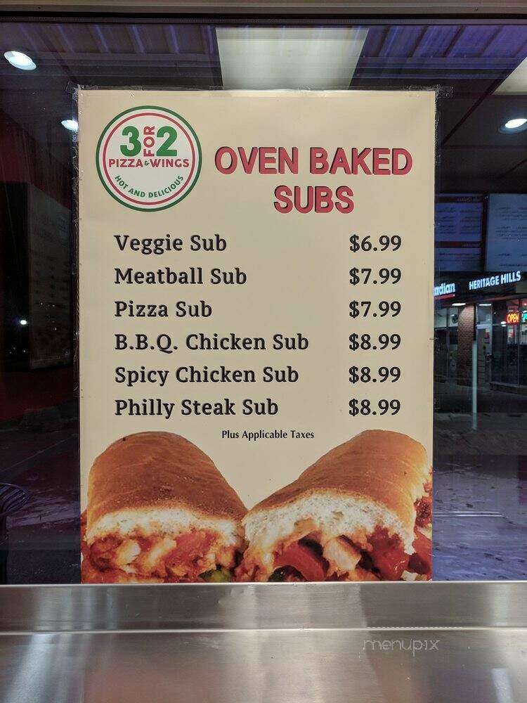 3 For Two Pizza & Wings - Mississauga, ON menu_pic